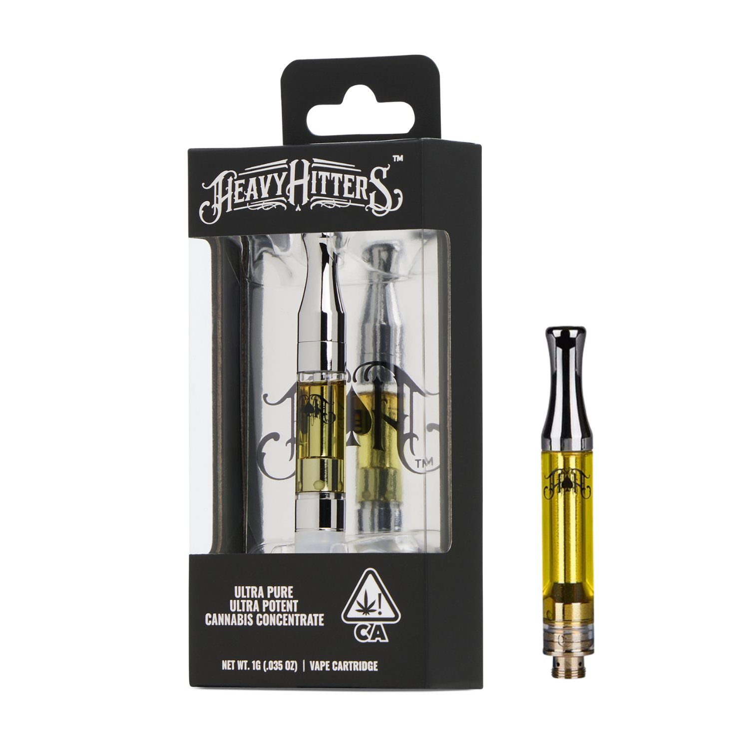 Photograph of product: HEAVY HITTERS VAPE CARTRIDGE - FORBIDDEN FRUIT 1G