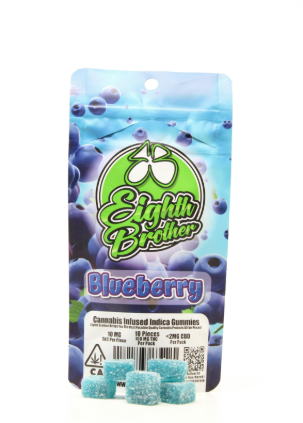 Photograph of product: BLUEBERRY 100MG GUMMIES 10 PACK