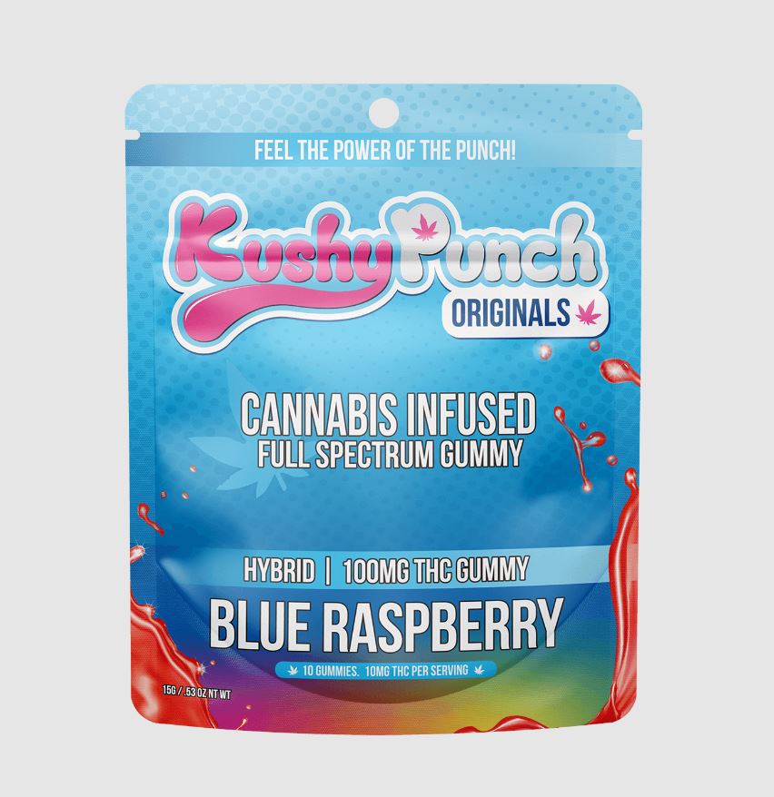 Photograph of product: HYBRID BLUE RASPBERRY 100MG - KUSHY PUNCH