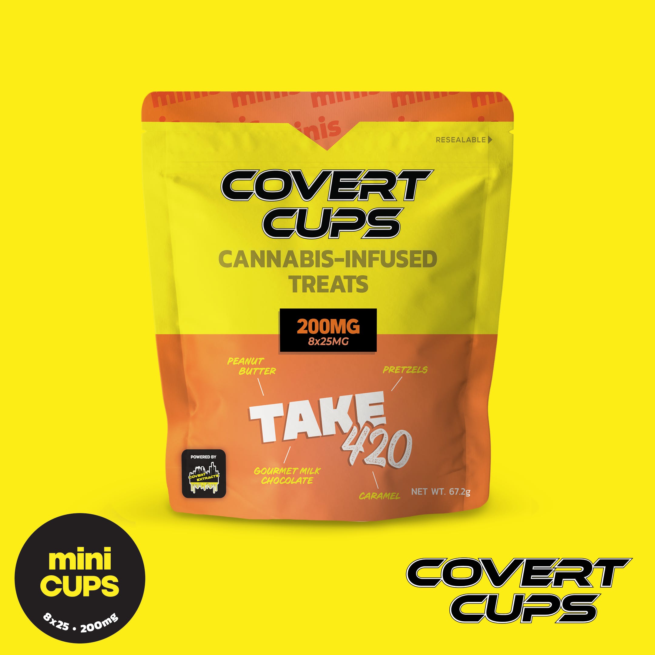 Photograph of product: Covert Cups | 200mg Rosin Chocolate Treats | Take 420