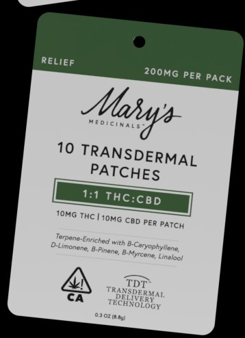 Photograph of product: Relief 1:1 Cbd/Thc (100mg) 10pk Transdermal Patch