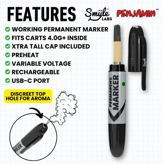 Photograph of product: Permanent Marker Penjamin | Vape Battery