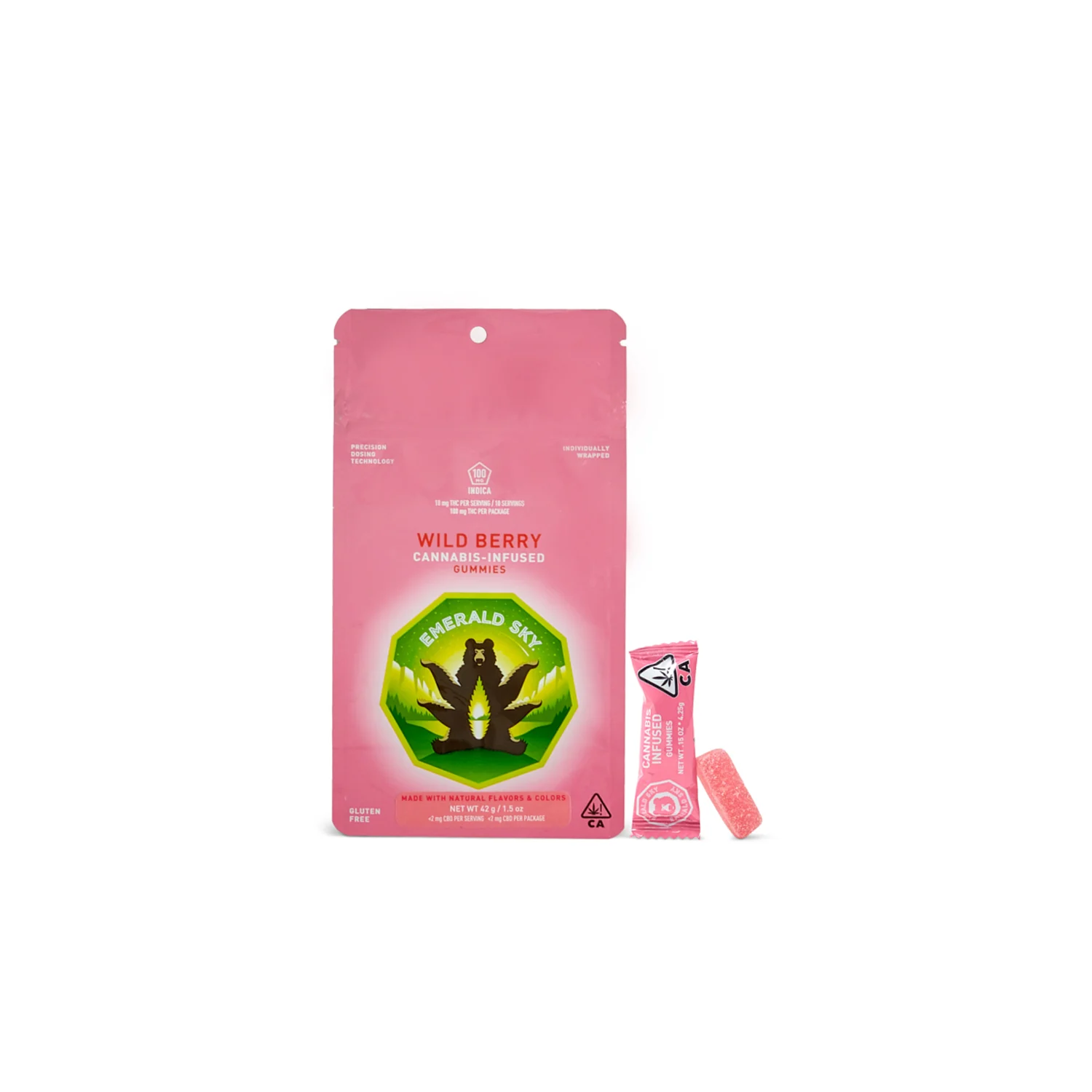 Photograph of product: EmeraldSky - Wild Berry 10pk 100mg Gummies