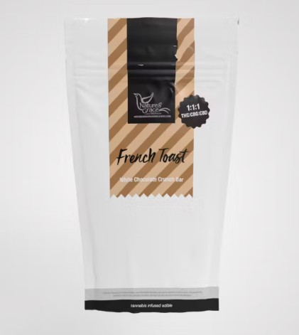 Photograph of product: French Toast White Chocolate Bar 1:1:1 TH-oui:CBG:CBD  | 100mg