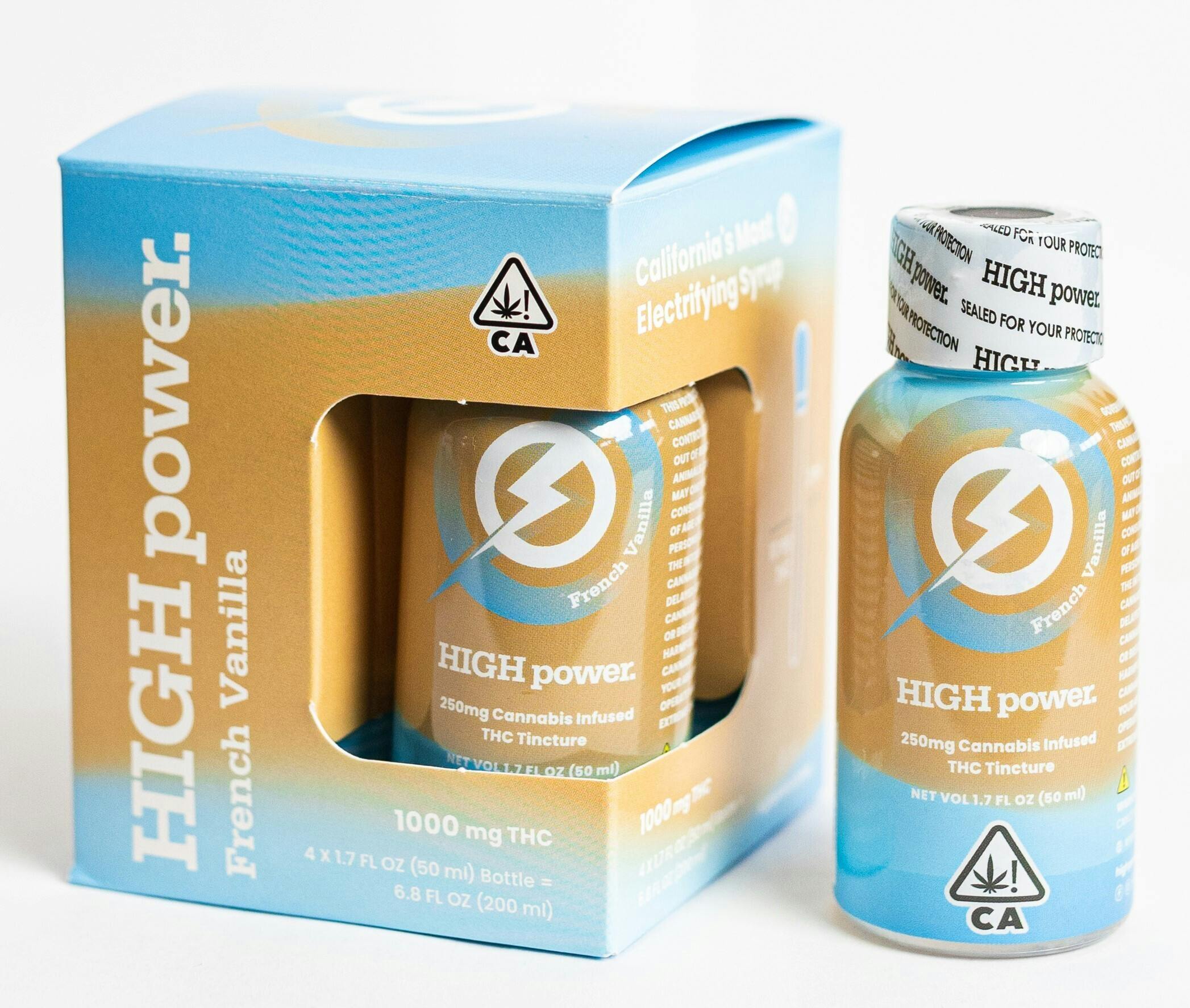 Photograph of product: HIGH power syrup - French Vanilla 1000mg TH-oui (4 Pack)