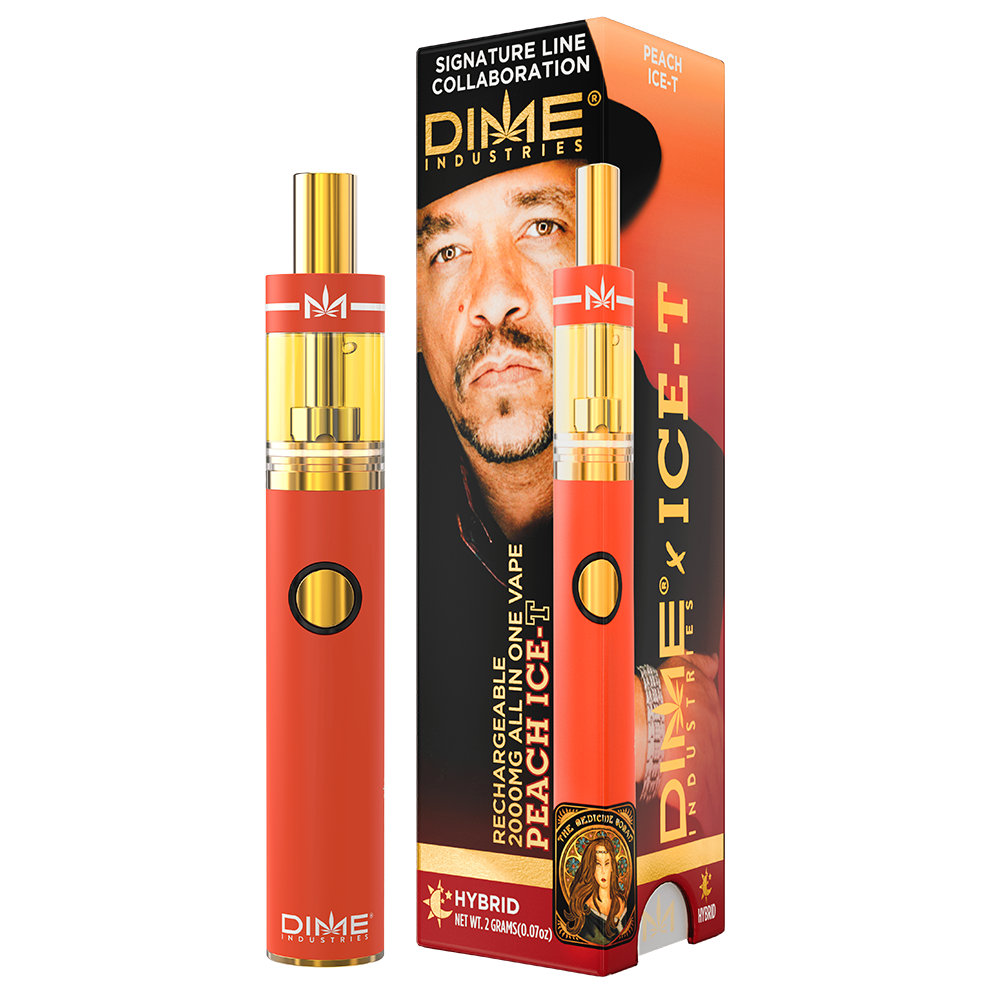Photograph of product: Dime Disposable Vape 2g Peach Ice-T
