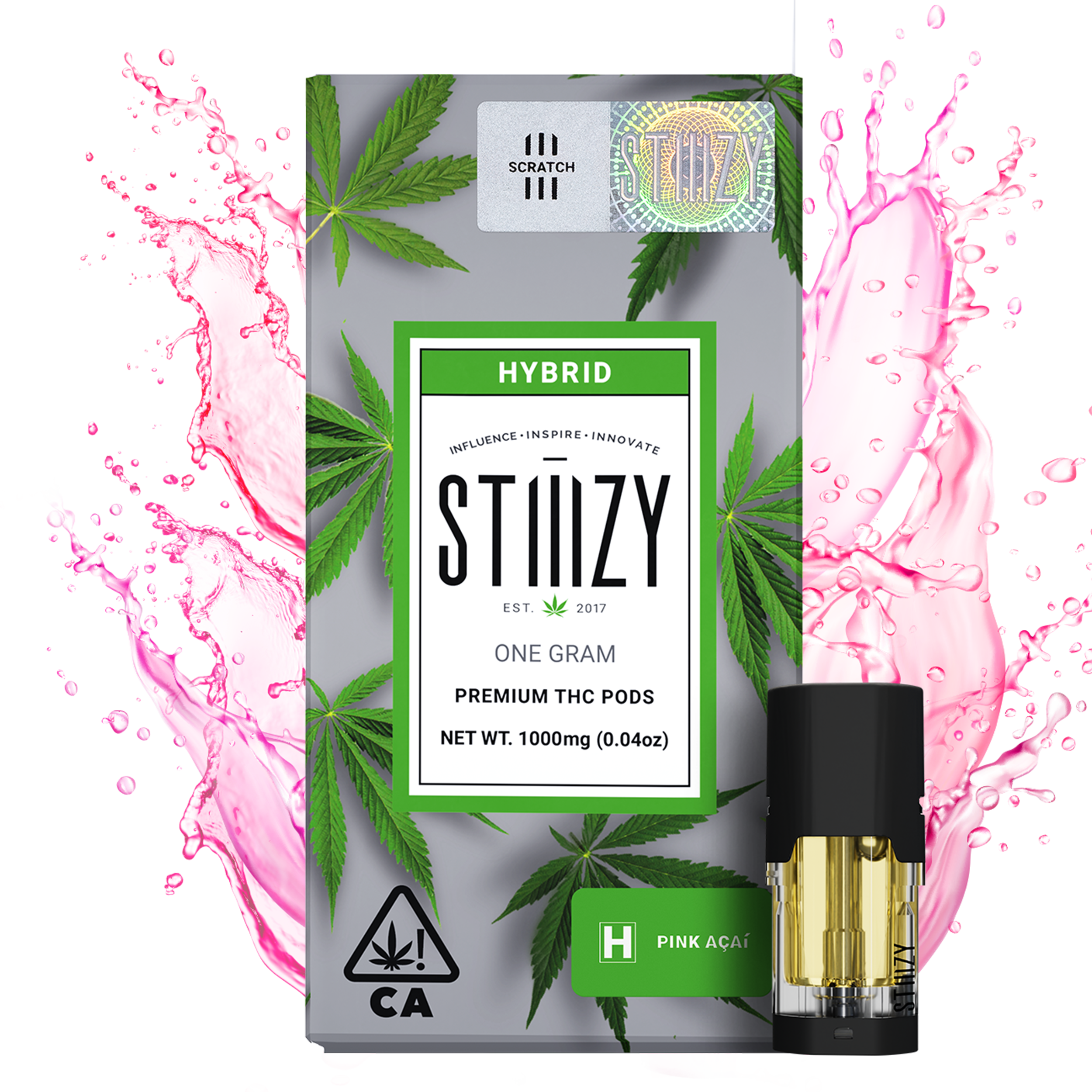 Photograph of product: STIIIZY Pink Acai Hybrid Pod, 1g