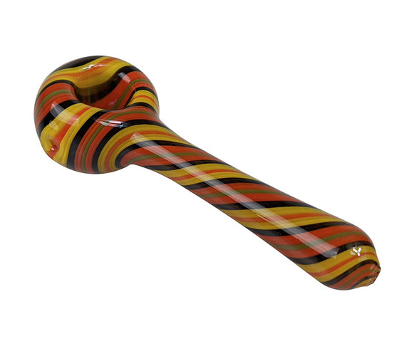 Photograph of product: 4" Black Color Line Spoon Hand Pipe
