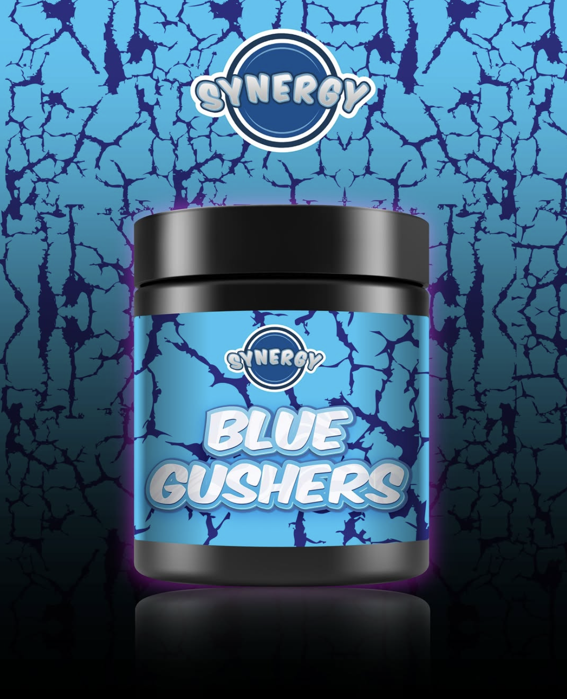 Photograph of product: SYNERGY | BLUE GUSHERS | 5G JAR