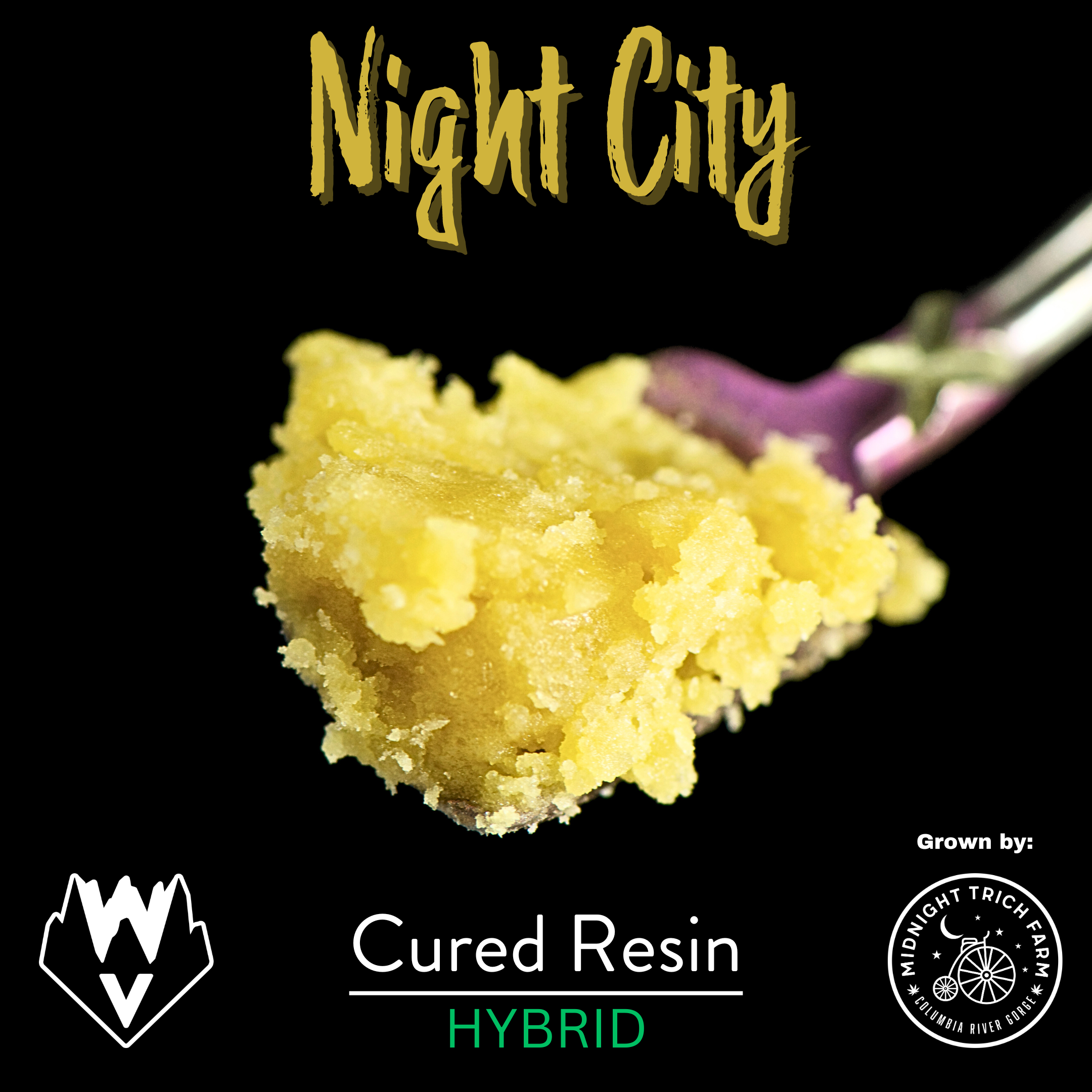 Photograph of product: Willamette Valley > Cured Badder 2g > Hybrid > Night City
