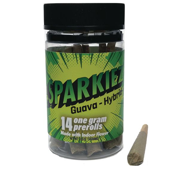 Photograph of product: Sparkiez - Preroll - Guava - 14 Pack