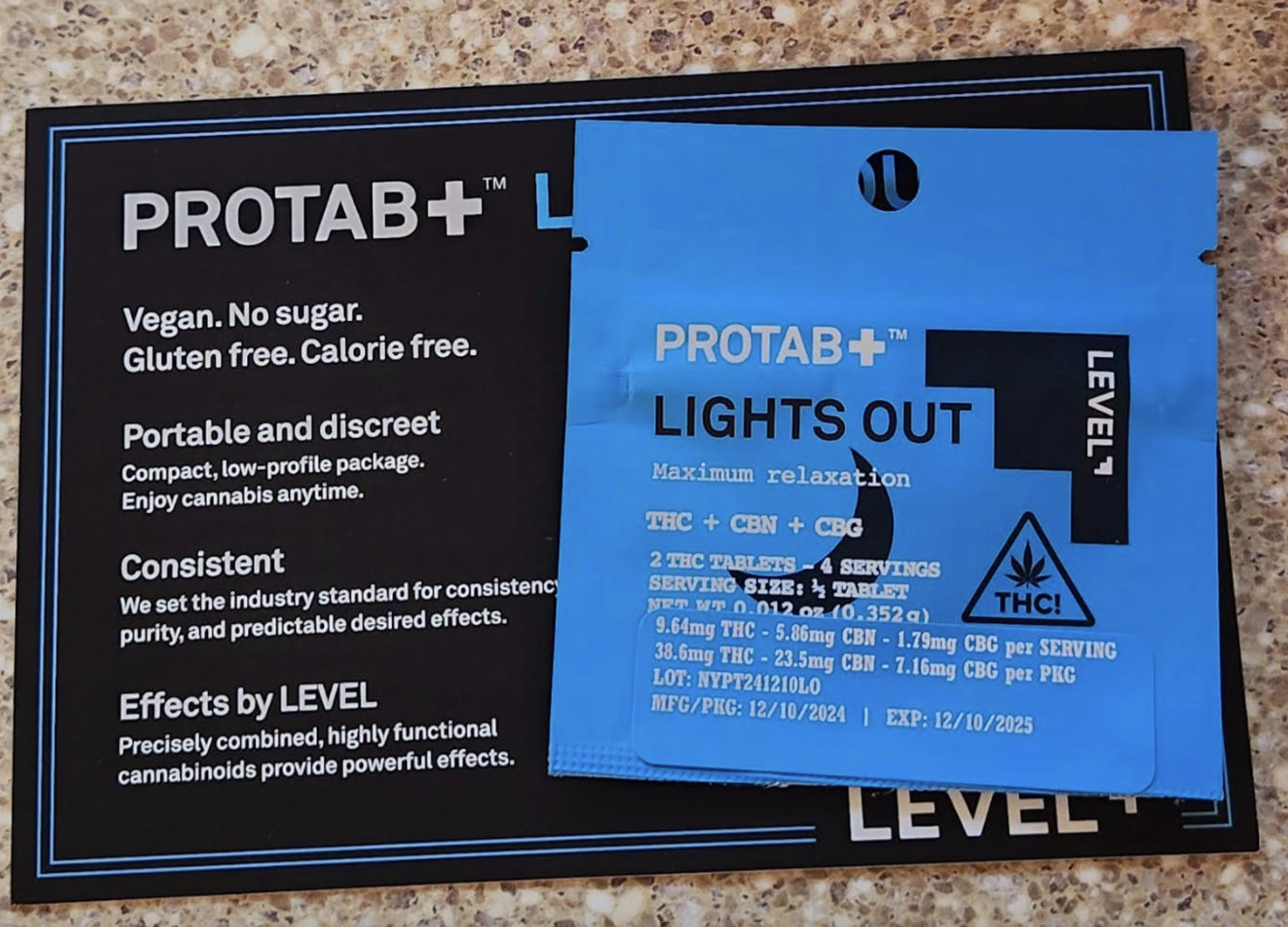 Photograph of product: LEVEL-PROTAB TH-oui Tablets 2pk (20mg)- LIGHTSOUT