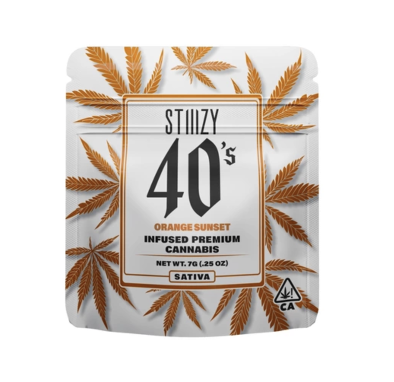 Photograph of product: 1/4 oz Orange Sunset (Sativa) Stiiizy 40's Infused Flower $49