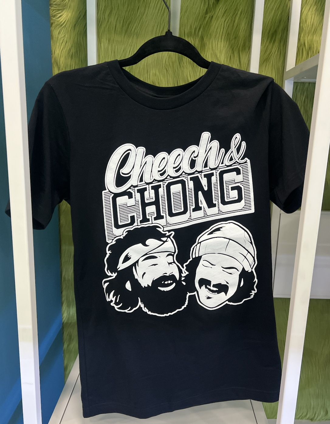 Photograph of Product: Black & White Stoney Faces T-Shirt (Black)