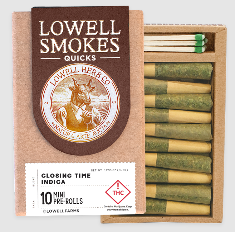 Photograph of product: Lowell Quicks - Closing Time (I) - 10-pack Pre-Rolls (3.5g Total)