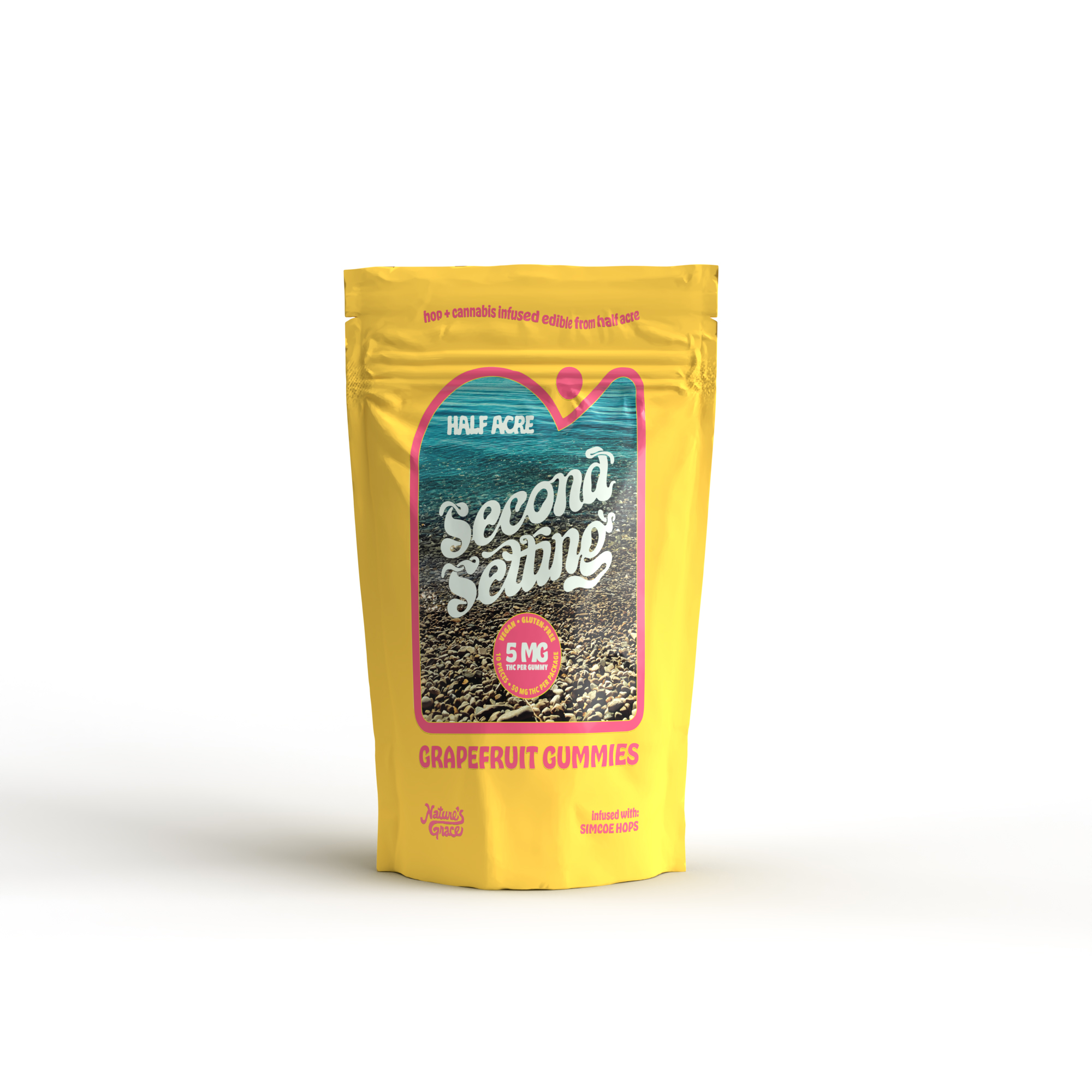 Photograph of product: Grapefruit (Simcoe Hops) | 5mg | 10pk Hop Infused Gummies | Second Setting