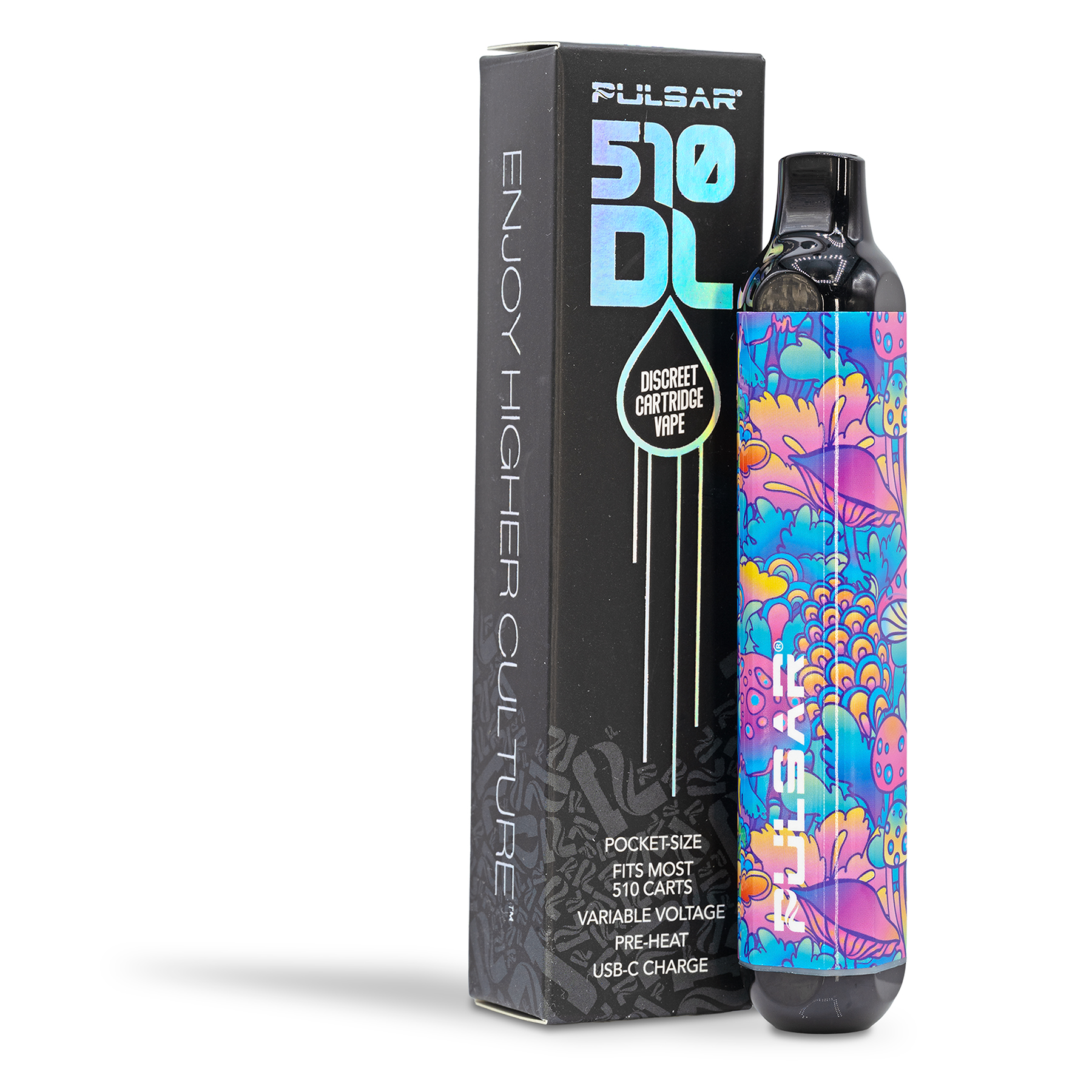 Photograph of product: Pulsar - 510 DL Neon Shrooms Battery