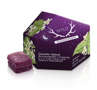 Photograph of product: Boysenberry | Gummies | 100mg | 1:1:1 - TH-oui:CBD:CBN | Oui'd