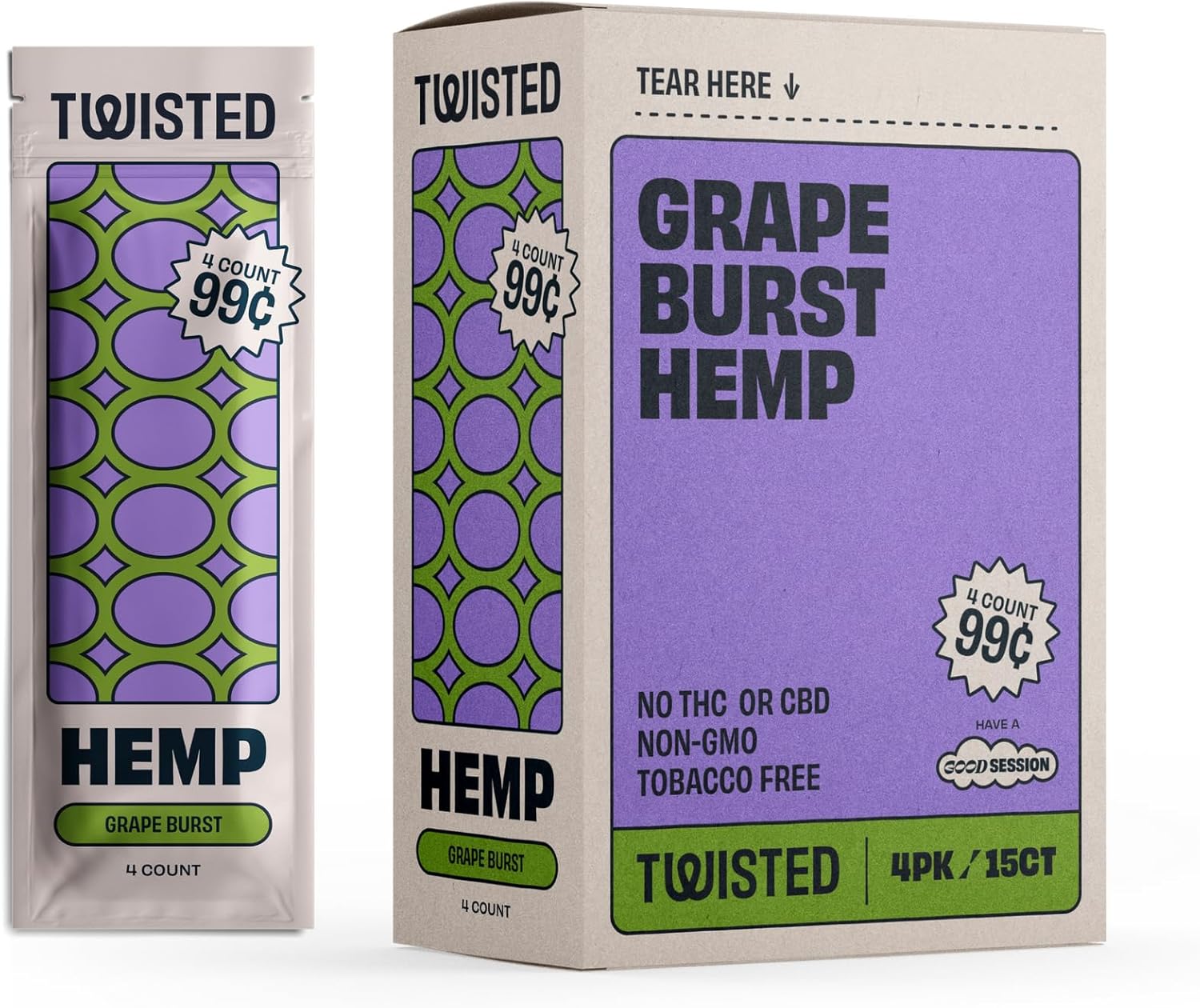 Photograph of Product: Twisted Hemp Wrap // Grape