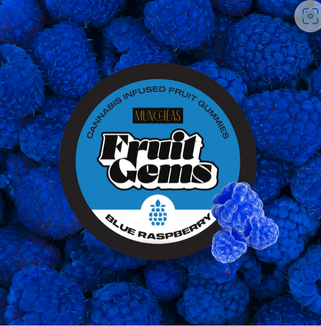 Photograph of product: Muncheas | Fruit Gems  | Blue Raspberry  | 100mg