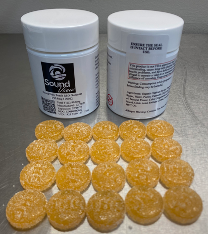 Photograph of product: Peach RSO Gummies 00062