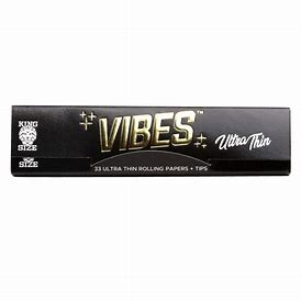 Photograph of product: Vibes Ultra Thin Rolling Papers with Tips - 1 1/4