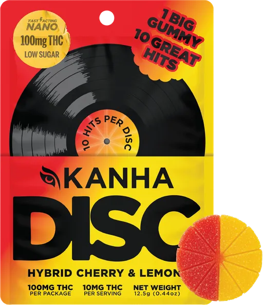 Photograph of product: Fast-Acting Gummy | KANHA DISC | Cherry & Lemon [1pk]