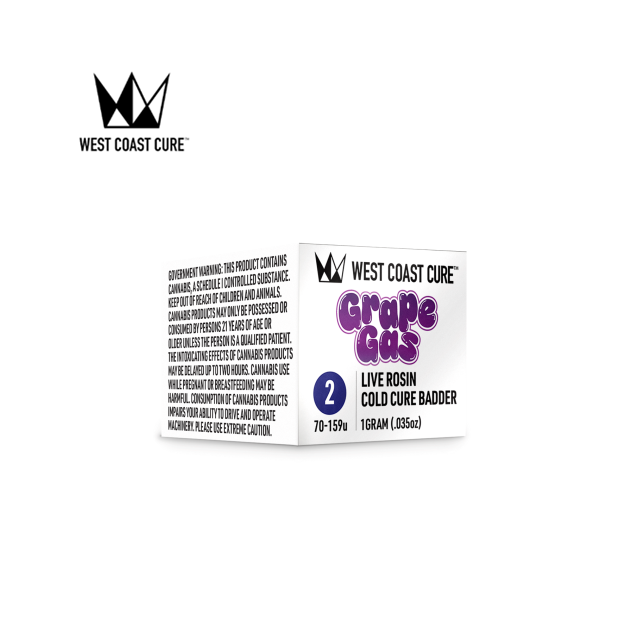 Photograph of product: GRAPE GAS 1G TIER 2 ROSIN COLD CURE BADDER