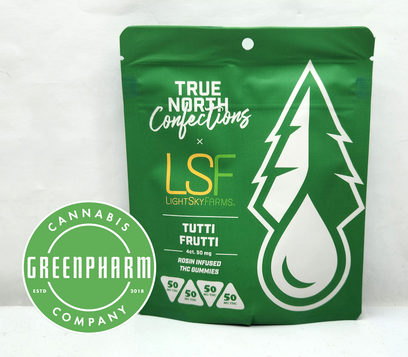 Photograph of product: Edible | True North | Tutti Fruitti Rosin Gummies | 200mg