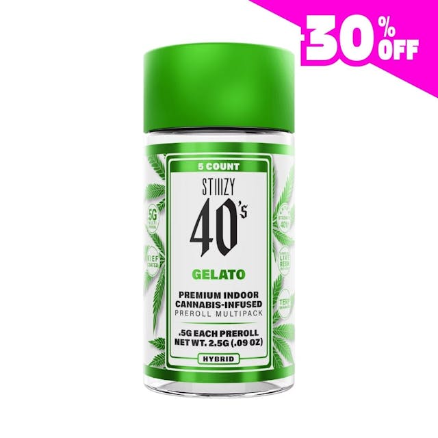 Photograph of product: Gelato - 40's Infused Prerolls 5pk (2.5g) - 
