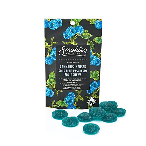 Photograph of product: Smokiez - Gummies - 10pk - Sweet Blue Raspberry