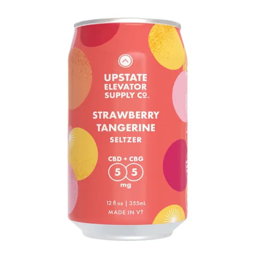 Photograph of product: UESC | Strawberry Tangerine Seltzer CBD:CBG | 12oz