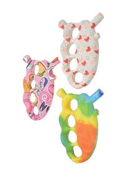 Photograph of product: 5" Silicone Knuckle Bubbler | Assorted Colors