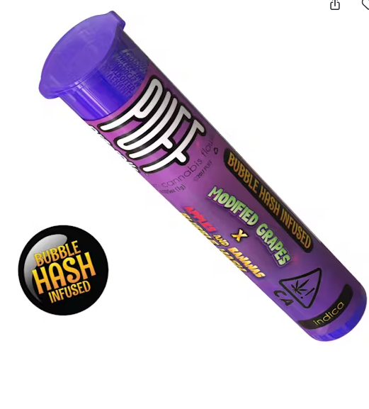 Photograph of product: 1g Modified Grapes x Apples and Bananas Bubble au chocolat Preroll - PUFF