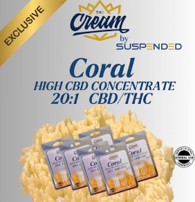 Photograph of product: BARE - Cherry Coral CBD 20:1 - DOH Wax