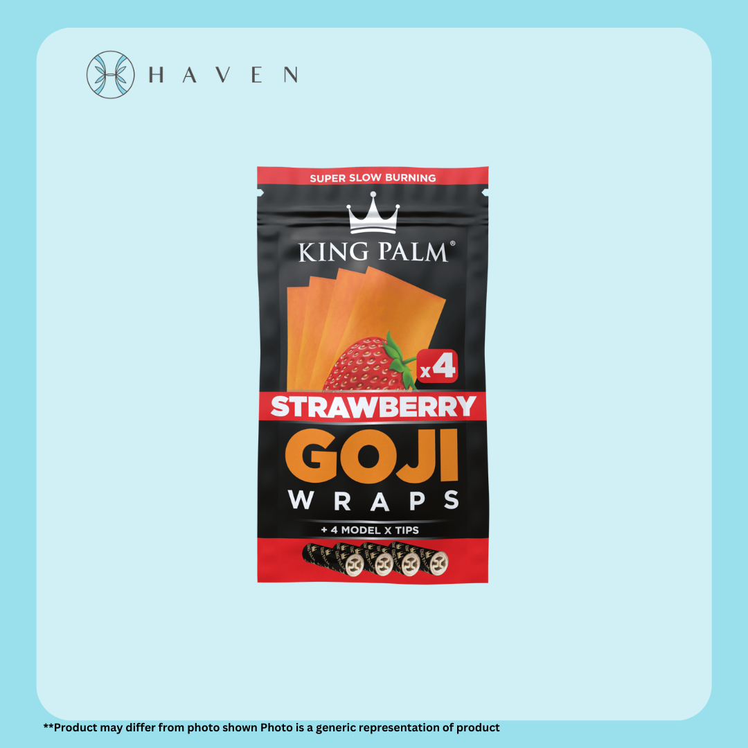 Photograph of product: King Palm 4pk Goji Wraps - Strawberry