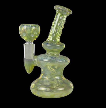 Photograph of product: Blue & Yellow Mini Glass Bong