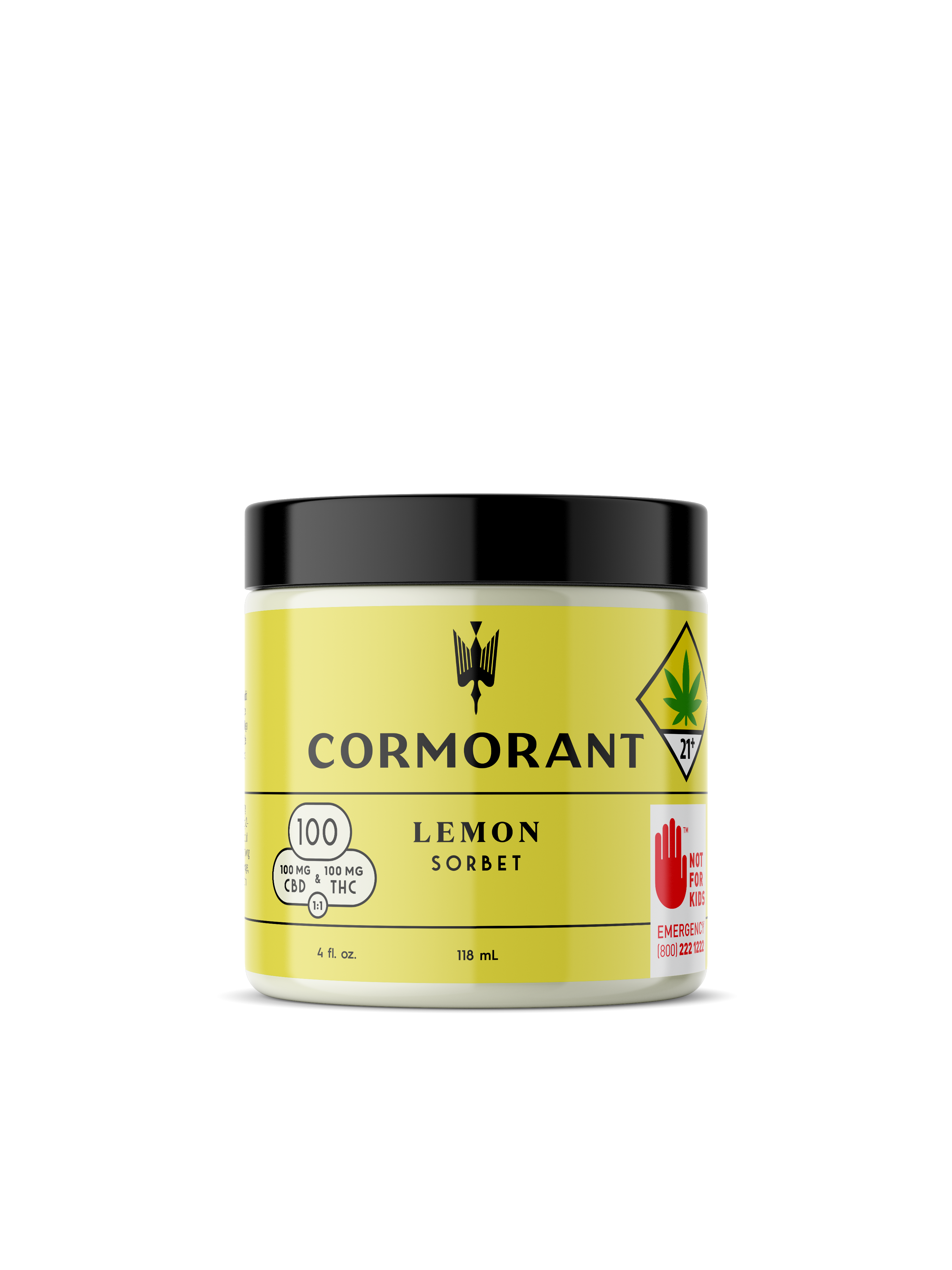 Photograph of product: Cormorant - Lemon Sorbet 1:1 TH-oui:CBD 100mg (4oz)