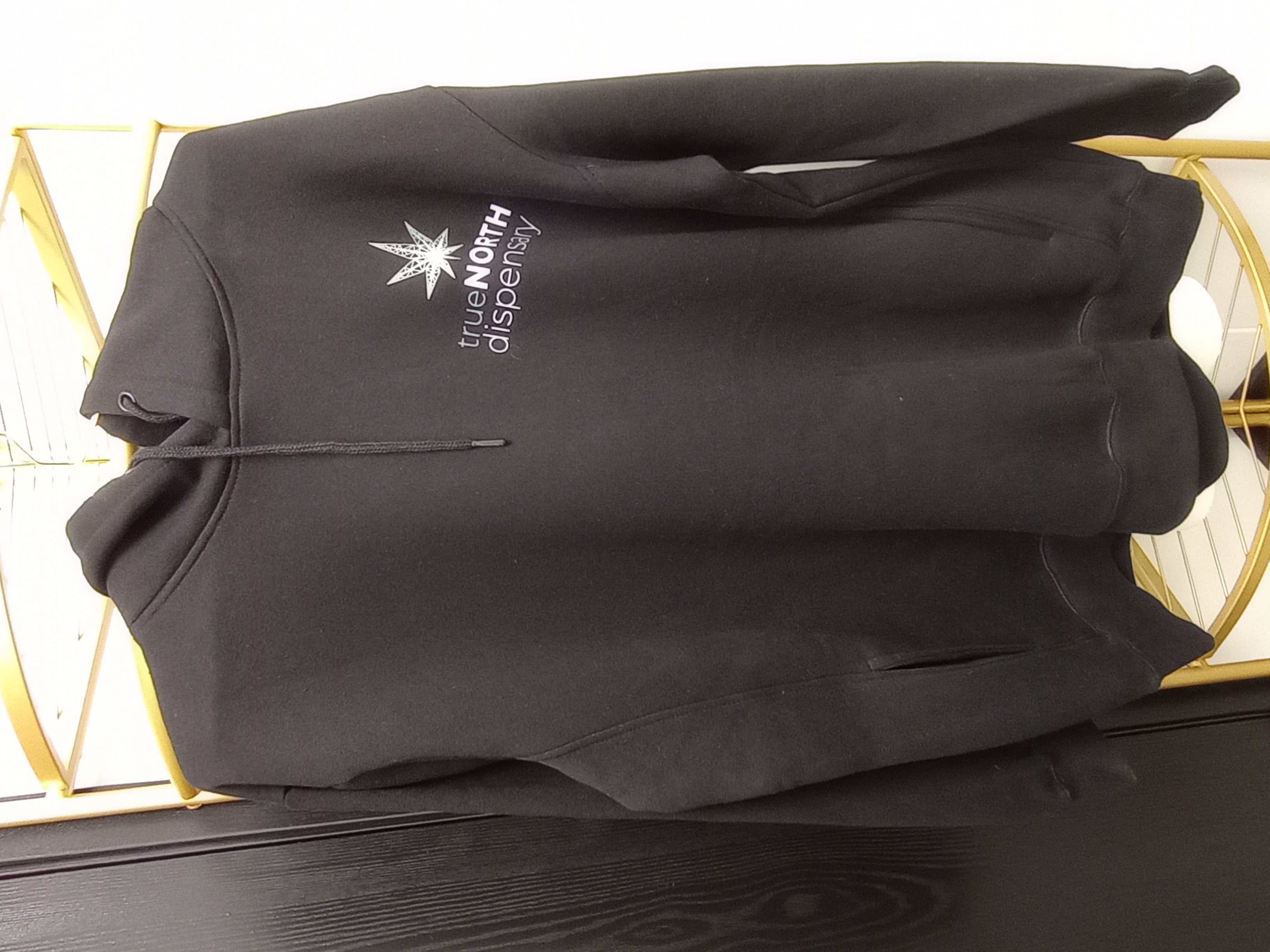 Photograph of product: XS mens black hoodie