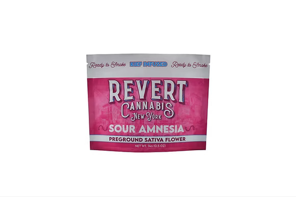 Photograph of product: Sour Amnesia | Preground Kief Infused Flower | 14g (S)