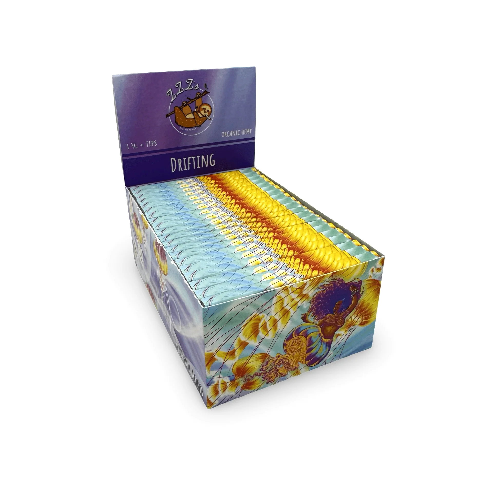 Photograph of product: 1 1/4 Rolling Papers + Tips - "Drifting"
