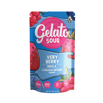 Photograph of product: Sour Very Berry Gummy 10Pk 100mg - Gelato