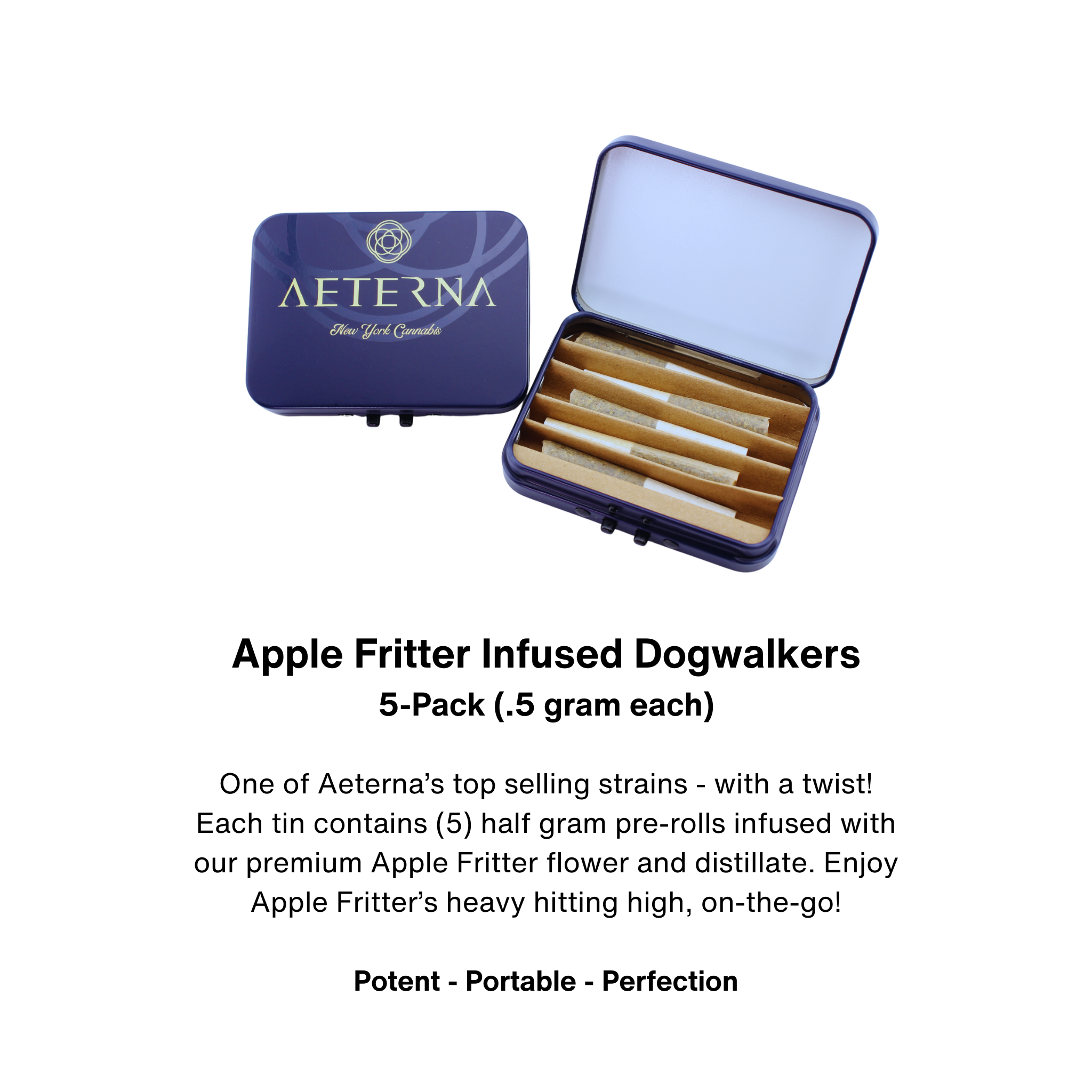 Photograph of product: Aeterna | Apple Fritter | .5g 5 Pk | Infused Pre Roll Tin