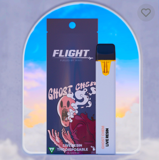 Photograph of product: Flight Live Resin Disposable | Ghost Chem - Oui'd