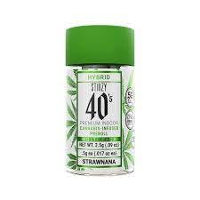 Photograph of product: 40's: Strawnana 5PK Infused Prerolls - 