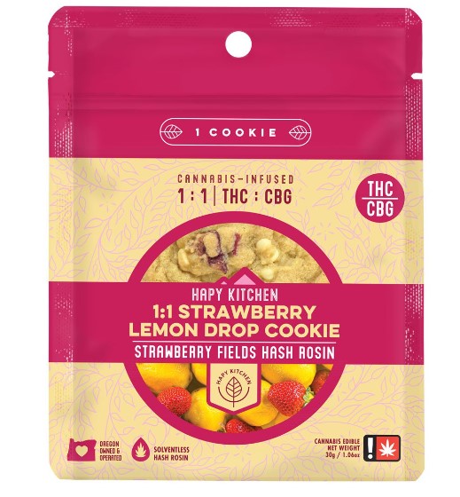 Photograph of product: Cookie | Strawberry Lemon Drop | 1:1 (TH-oui:CBG)
