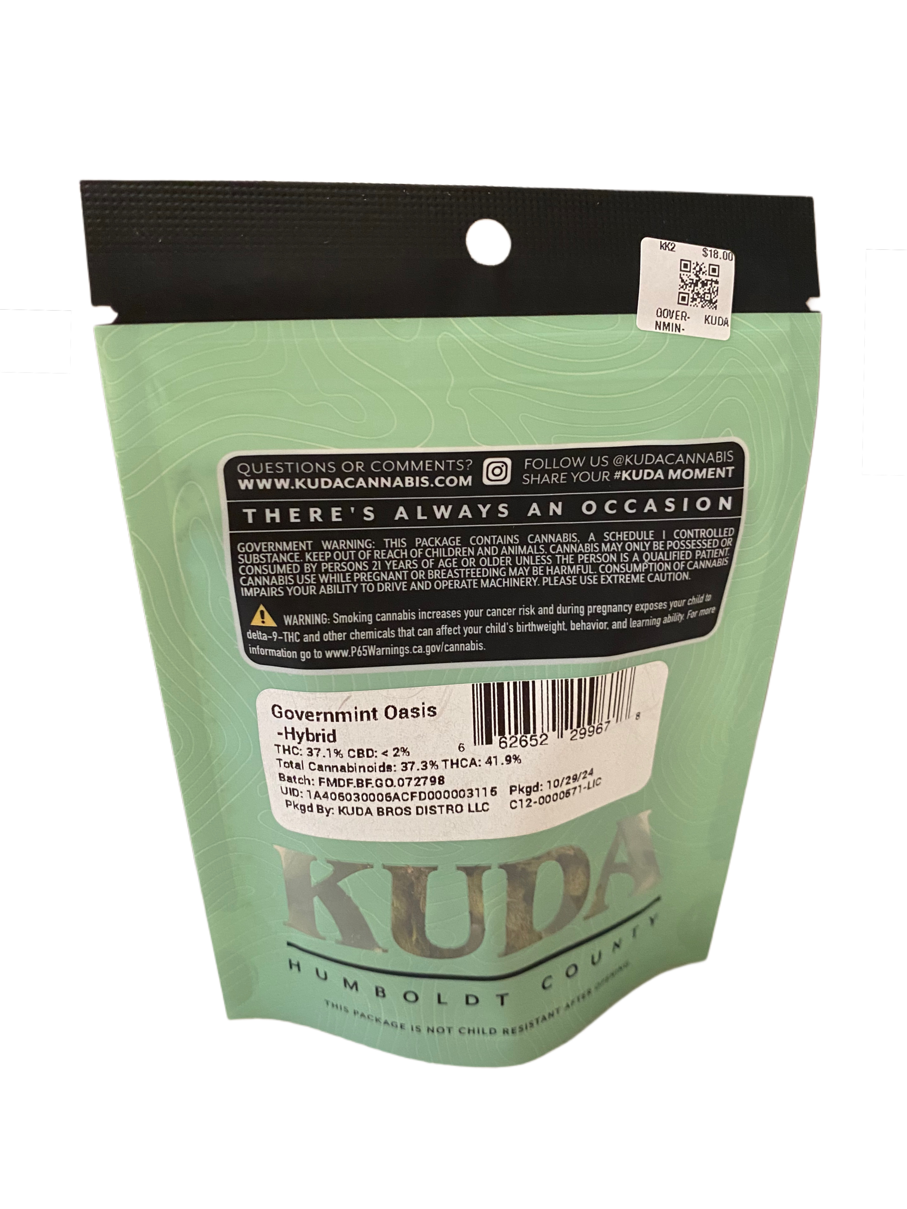 Photograph of product: KUDA - GOVERNMINT OASIS 3.5G