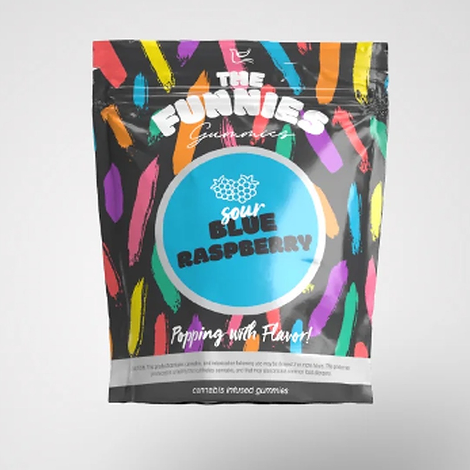 Photograph of product: The Funnies | Sour Blue Raspberry Gummies 10Pk 50mg - Hybrid