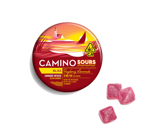 Photograph of product: Camino Sours Raspberry Lemonade [H] 100mg Gummies