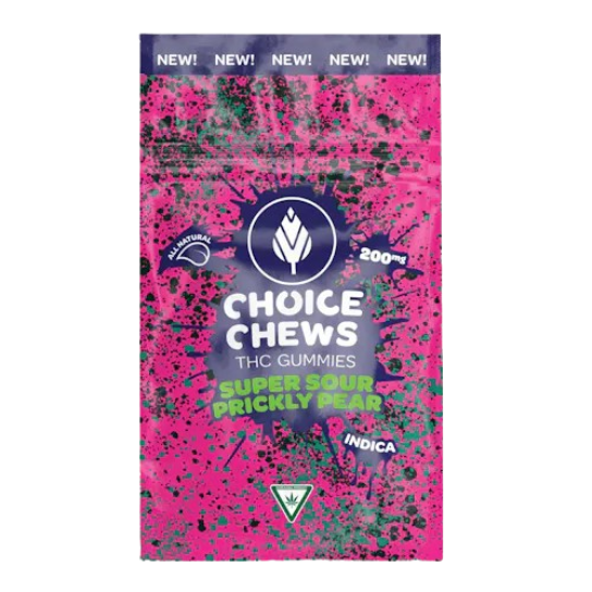 Photograph of product: 200mg Super Sour Prickly Pear Oui'd Gummies - Choice Chews